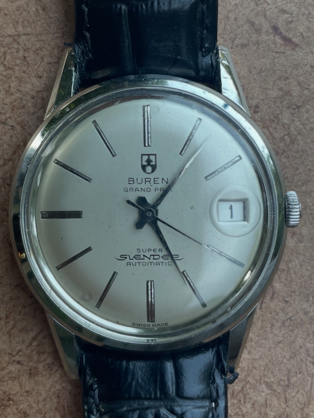 Grand Prix Super Slender Automatic Men's Silver Watch